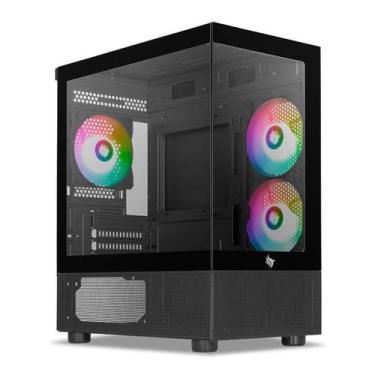 Imagem de Gabinete Gamer Pichau Magpie 4, Rainbow, Mid-Tower, Lateral de Vidro, 