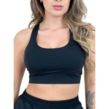 Imagem de Top Fitness Black com bojo e Proteção UV50+ - Preto - HOTPLAY, M