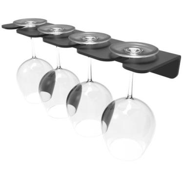 Imagem de Suporte de Parede Organizador Para até 4 Taça de Vinho Adega - ARTBOX3