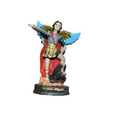 Imagem de Imagem de São Miguel Arcanjo em Resina. - Artesanal, 15 asa Azul