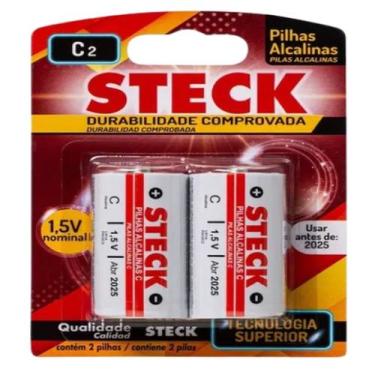 Imagem de Pilha Alcalina 1.5V C media C/2 Steck