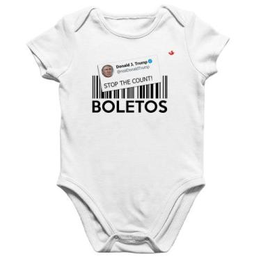 Imagem de Body Bebê Algodão Stop the Count Boletos - Foca na Moda, Branco, G
