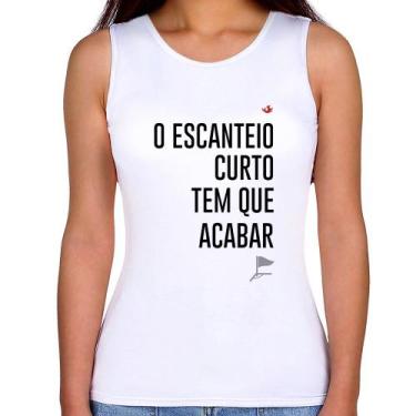 Imagem de Regata Feminina O escanteio curto tem que acabar - Foca na Moda, Branc