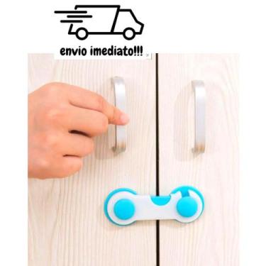 Imagem de Trava De Segurança Proteção Para Gaveta Porta Armário Geladeira Bebê C