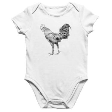 Imagem de Body Bebê Algodão Galo Desenho - Foca na Moda, Branco, G