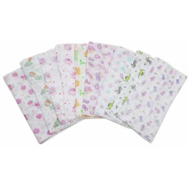 Imagem de Fralda De Pano Estampada Comum 100% Algodão- C/ 30 Unidades - Dugu, Fe