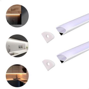 Imagem de Perfil Para Canto De Sobrepor 2m Para Moveis Marcenaria Led - VLED, Br