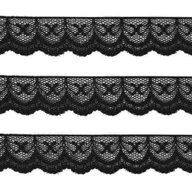 Imagem de Renda de Nylon Najar 2,1cm 900/5 Rolo com 50 Metros, Preto 19