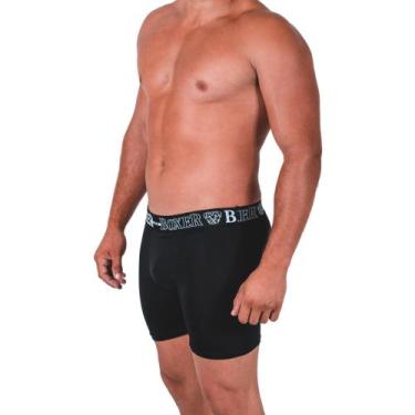 Imagem de Kit C/3 Cueca Boxer Microfibra LONG LEG Box Lisa Basica Atacado CONFOR