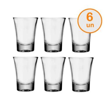 Imagem de Kit 6un Copo Shot Tequila Dose Cachaça licor vidro aperitivo - Clink
