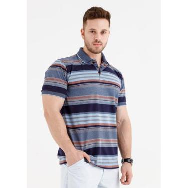 Imagem de Camisa Polo Listrada Rapport - Mar Adentro, G, Dark allure