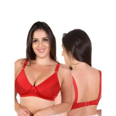 Imagem de Sutiã Reforçado Com Detalhe Em Renda - D Menina Lingerie, Vermelho, M