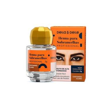 Imagem de Henna Para Designer de Sobrancelhas Della E Delle 3g Castanho Claro