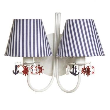 Imagem de Arandela 2 Lâmpadas Marinheiro Quarto Bebê Infantil Menino - Potinho d