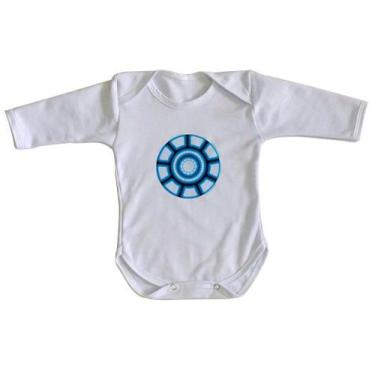 Imagem de body nenê criança roupa bebê manga longa Reator Tony Stark  - Empório 
