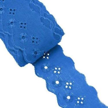 Imagem de Bordado Inglês 50 mm ArtePunto BP065 - Peça c/ 13,70 mt, Azul Royal