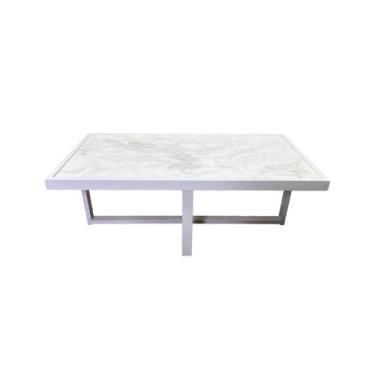 Imagem de Mesa de Centro Retangular Paris Industrial Branco com MDF - BELI HOUSE