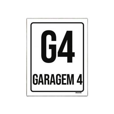 Imagem de Placa Sinalização Ambiente Indicativo G4 Garagem 4 27X35