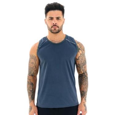 Imagem de Regata Masculina Dry Fit Machão Camiseta Academia - LUNNA, Cinza, GG