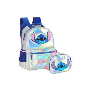 Imagem de Kit Escolar Lilo Stitch 3D Mochila Costas + Lancheira 1681 - Luxcel