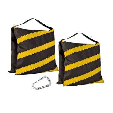 Imagem de ZELARMAN Sacos de areia para equipamento de fotografia e vídeo, pacote com 2 sacos de areia vazios resistentes para suporte de estúdio de vídeo fotográfico, tripé de suporte leve e mini guindaste de
