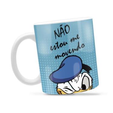 Imagem de Caneca Pato Donald Rosto Divertida Porcelana Xícara 325ml + Caixa Pres