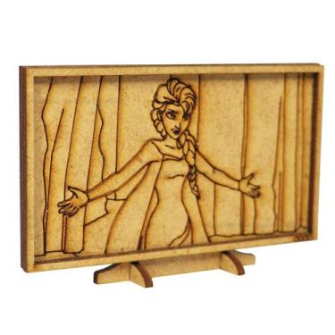 Imagem de Televisao Led para Casa de Boneca 10,5x7,5x2,5 Mdf Madeira Cru - ATACA