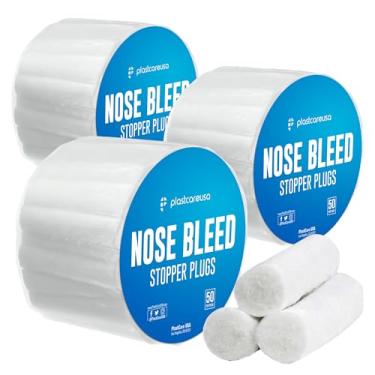 Imagem de PlastCare USA 150 Tampões Para Sangramento Nasal - Rolos De Algodão De 1,5 Polegadas Para Parar Um Sangramento Nasal Para Crianças Ou Adultos - Tampões Extra Absorventes Para Sangramento Nasal Por