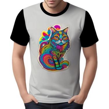 Imagem de Camisa Camiseta Rave Gato Psicodélico Good Vibe Psicodelia 9 - Enjoy S