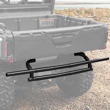 Imagem de Protetor de para-choque traseiro para Can-Am Defender HD5 HD8 HD7 HD9 HD10 Max 2016-2023, acessórios de protetor de escova traseiro combinado A & UTV PRO resistente, preto, 1 conjunto