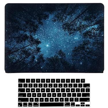 Imagem de iDonzon Capa Rígida para MacBook Air M2 de 15,3 Polegadas A2941 2023, Efeito 3D Fosco Transparente, Compatível com Mac Air 15.3 Retina Touch ID, Forest Starry