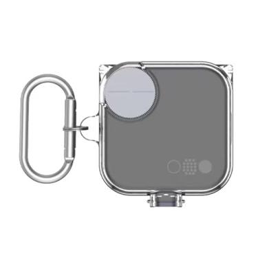 Imagem de [Bloqueio de atualização] Capa para CMF Buds Pro 2, capa protetora VAEKNVG com absorção de choque para acessórios CMF Buds Pro 2, capa rígida de TPU com mosquetão e cordão (transparente)