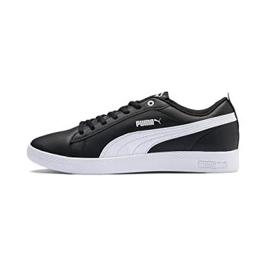 Imagem de PUMA Tênis feminino Smash WNS v2 L, Preto/branco, 9.5