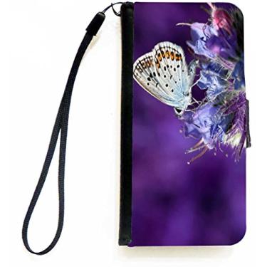 Imagem de Rikki Knight Capa tipo carteira flip borboleta em roxo com aba magnética para Apple iPhone 5c