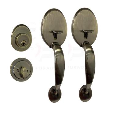 Imagem de Fechadura Porta Retrô Blim Blim Alça Dupla Antique