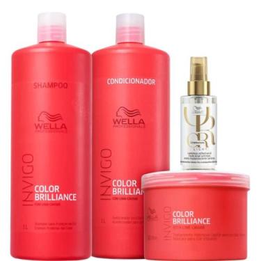 Imagem de Kit Wella Professionals Color Brilliance Sh 1L + Cond 1L + Masq 500g +