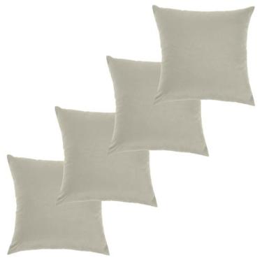 Imagem de Kit 4 Capas De Almofadas Decorativas Suede 45x45 Com Ziper - Viver Bem