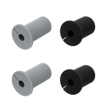 Imagem de HiPicco 4 peças de ilhós de parede para cabos, cabo de silicone de 9,5 cm, bucha de parede, alimentação, kit de roteamento, acessórios, cabo de parede, passagem para Ethernet com orifício de 7 mm, (2