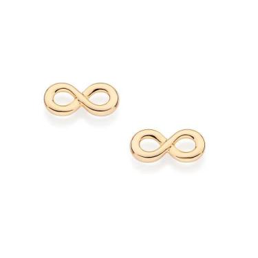 Imagem de Brinco Rommanel Banhado Ouro Mini Infinito Infantil / Segundo Furo 527