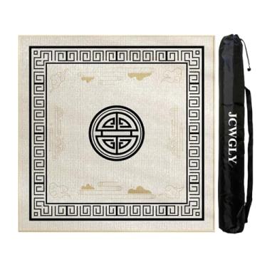 Imagem de Tapete De Mahjong Antiderrapante De Veludo Cristal, Capa De Mesa De Jogo Redutora De Ruído Espessada Para Salas De Mahjong Em Casa, Cartas De Pôquer, Jogos De Tabuleiro E Peças(100cm/39.37in)