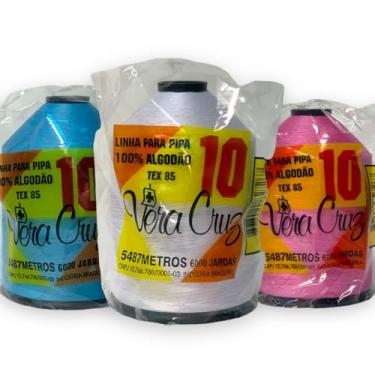 Imagem de Linha Para Pipas CCfios Vera Cruz Fio 10 de 6000 Jardas 100% Algodão Tex 85 (Roxo)