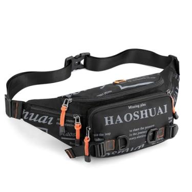 Imagem de Pochete tática para homens e mulheres, bolsa de cintura militar, bolsa utilitária para quadril, bolsa transversal para ciclismo, caminhada, pesca, Preto 02, One Size