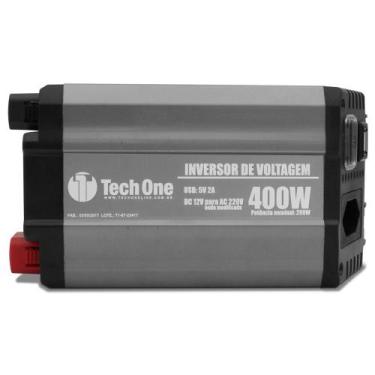 Imagem de Inversor De Tensão 400W 12v 110V Conversor de energia Entrada Usb Tech