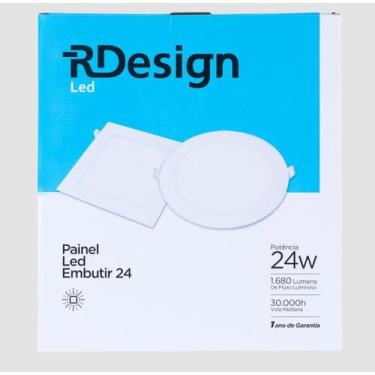 Imagem de Luminária Painel de Led Embutir Redondo Bivolt 6000k 24w Rde24-6 Rdesi