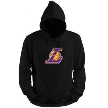 Imagem de Blusa Moletom Capuz Basquete LA Los Angeles Laker Basketball - Loja Wh
