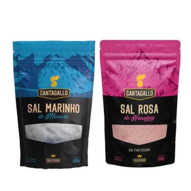 Imagem de KIT SAL MARINHO INTEGRAL DE MOSSORÓ + SAL ROSA DO HIMALAIA FINO