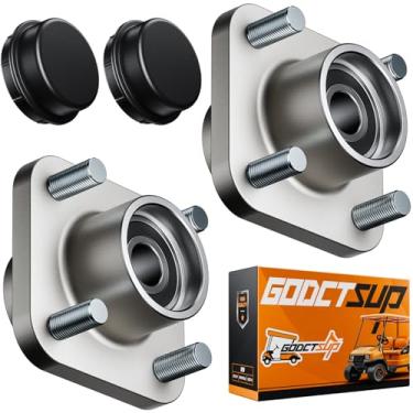 Imagem de GODCTSUP Conjunto do cubo da roda dianteira do carrinho de golfe para carro de clube DS & Precedent 2003-UP, cubo da roda dianteira do carro do clube com rolamento do cubo, vedação de óleo e capa