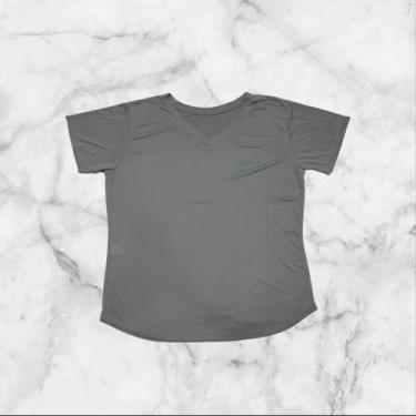 Imagem de Blusa Dry Plus Manga Curta Fitt Ginástica - bella fitness, Cinza, G4
