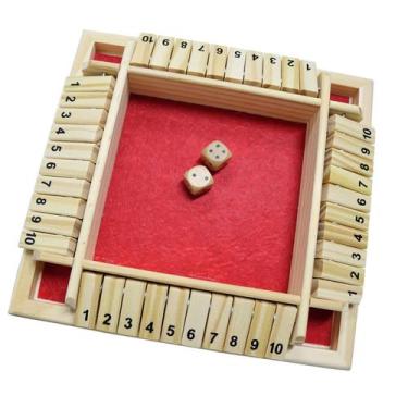 Imagem de Jogo de dados Shut The Box DC-BEAUTIFUL para adultos de 2 a 4 jogadore