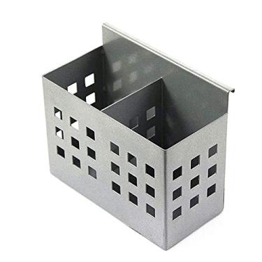 Imagem de Porta-lápis de metal durável para organizador de mesa com 2 compartimentos e organizador de papelaria de mesa de grande capacidade